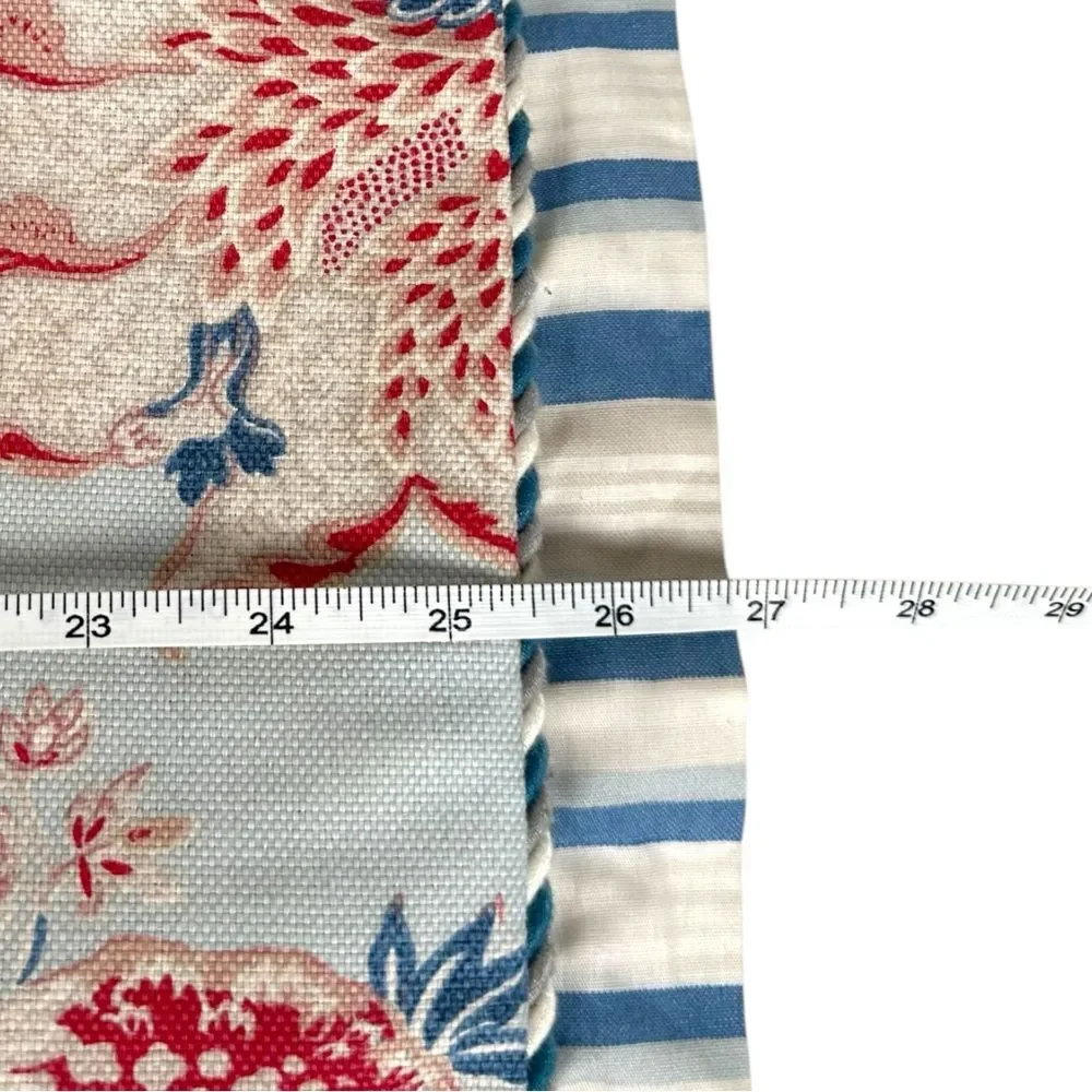 Waverly Hazel Old Glory Blue Cream Striped Floral 5 Piece Throw Pillow Shams Set